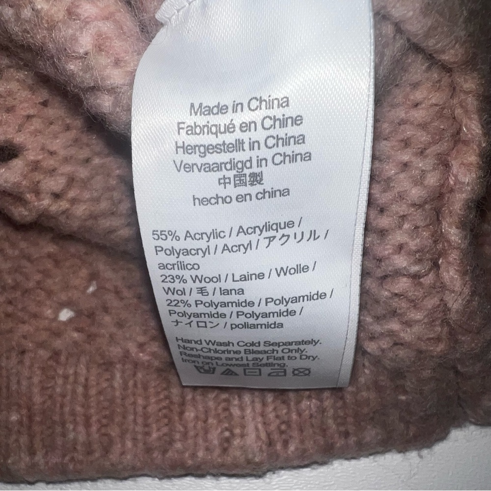 J. Crew Light Pink Pointelle Wool Blend Crew Neck Sweater Sz L - Picture 8 of 13